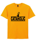Cataholic t-shirt in gold