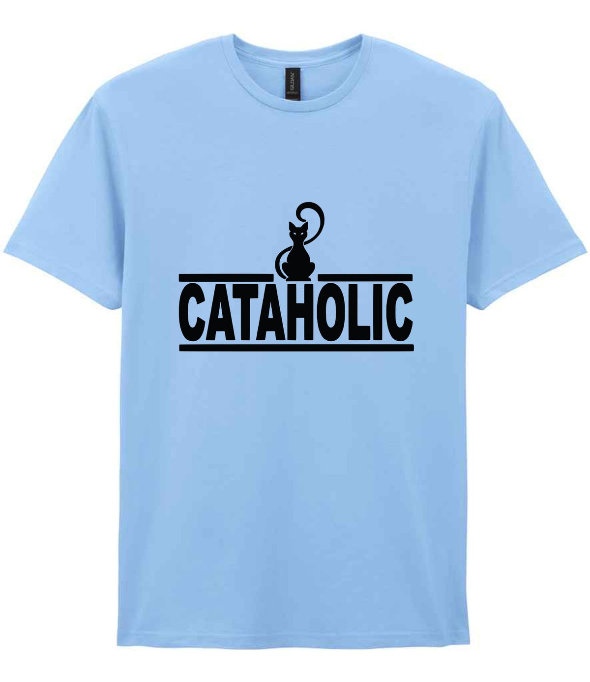 Cataholic t-shirt in light blue