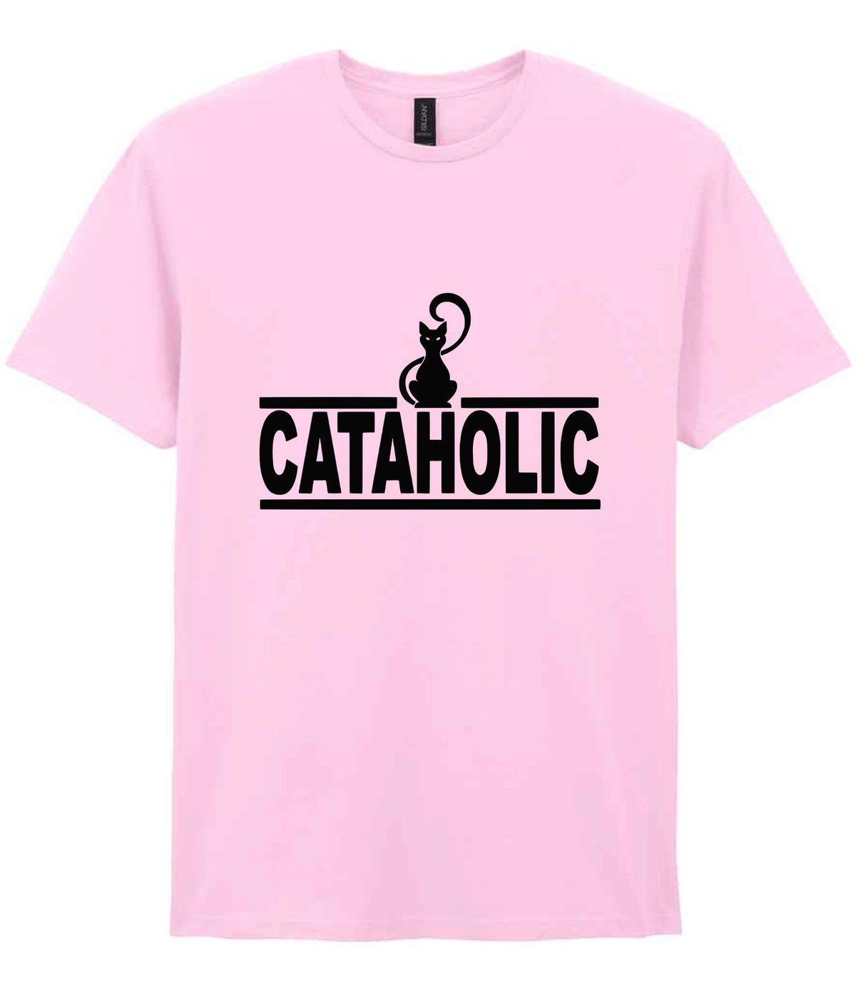 Cataholic t-shirt in light pink