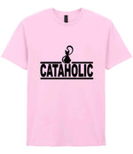 Cataholic t-shirt in light pink