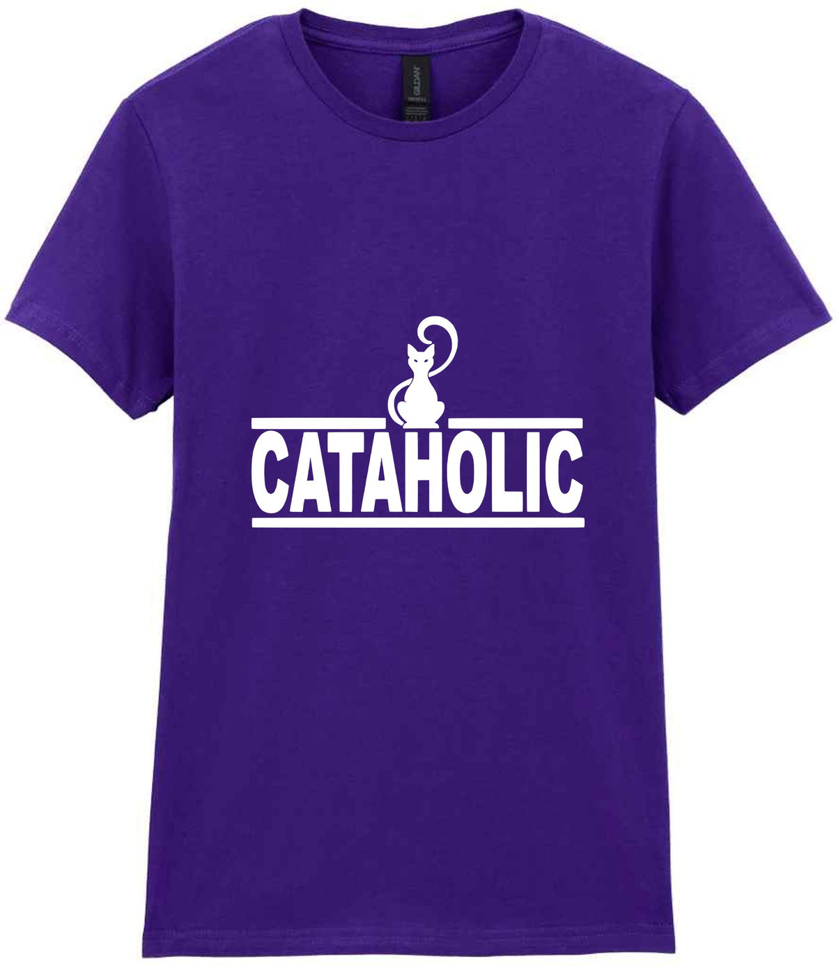 Cataholic t-shirt in purple