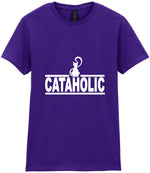 Cataholic t-shirt in purple