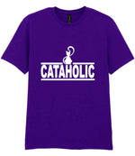 Cataholic t-shirt in purple
