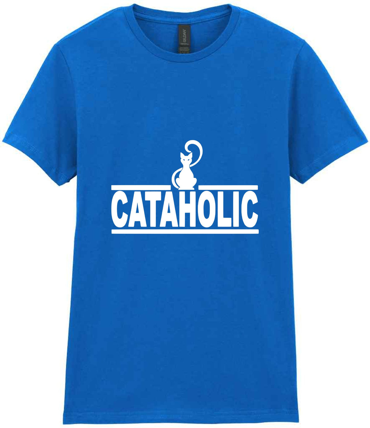 Cataholic t-shirt in royal blue
