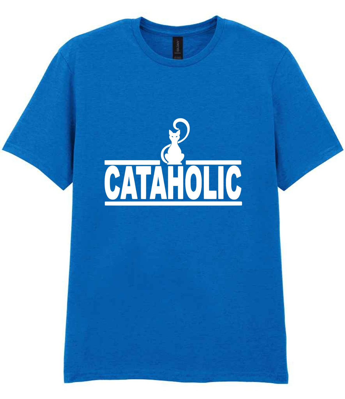 Cataholic t-shirt in royal blue