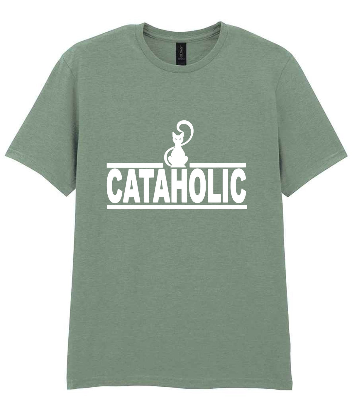 Cataholic t-shirt in sage