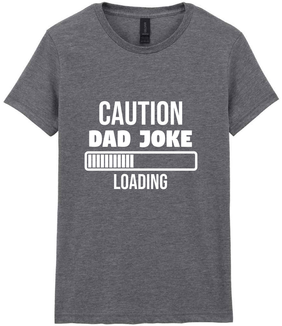 Caution Dad Joke Loading t-shirt in graphite heather