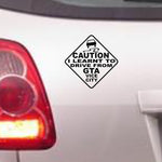 Caution I Learnt to Drive From Gta Vice City bumper sticker in standard