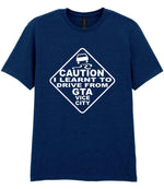 Caution I Learnt to Drive From Gta Vice City t-shirt in navy