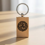 Celtic Knot Circle wooden keyring in standard