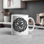 Celtic Knot Circle standard mug in white