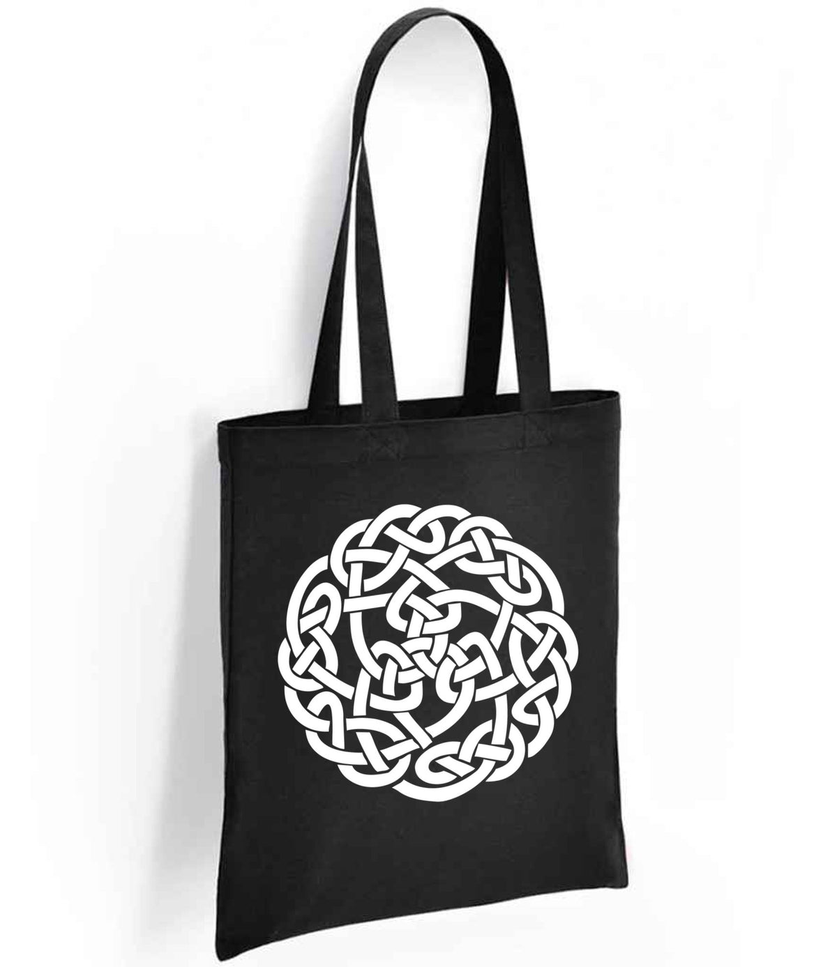 Celtic Knot Circle tote bag in black