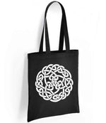 Celtic Knot Circle tote bag in black