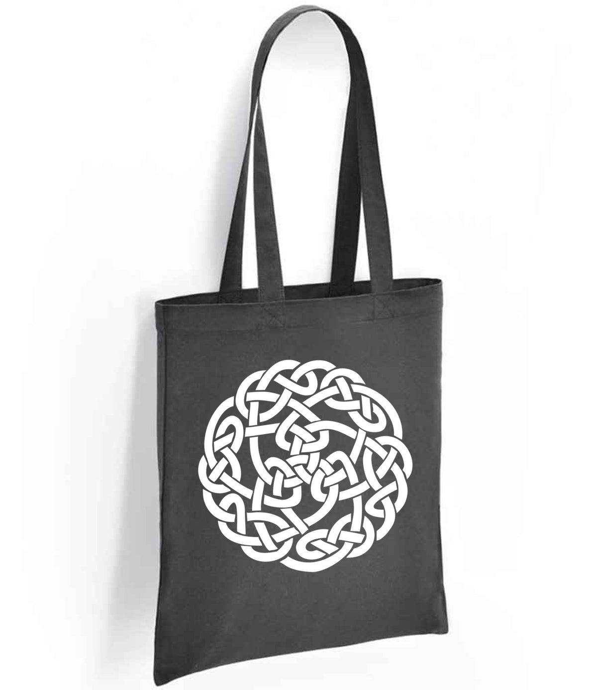 Celtic Knot Circle tote bag in charcoal