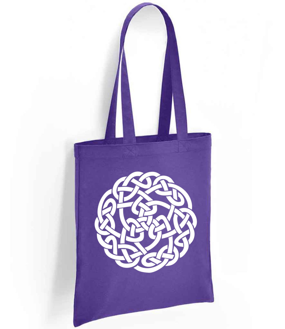 Celtic Knot Circle tote bag in purple