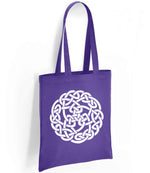 Celtic Knot Circle tote bag in purple