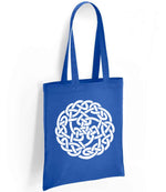 Celtic Knot Circle tote bag in royal blue
