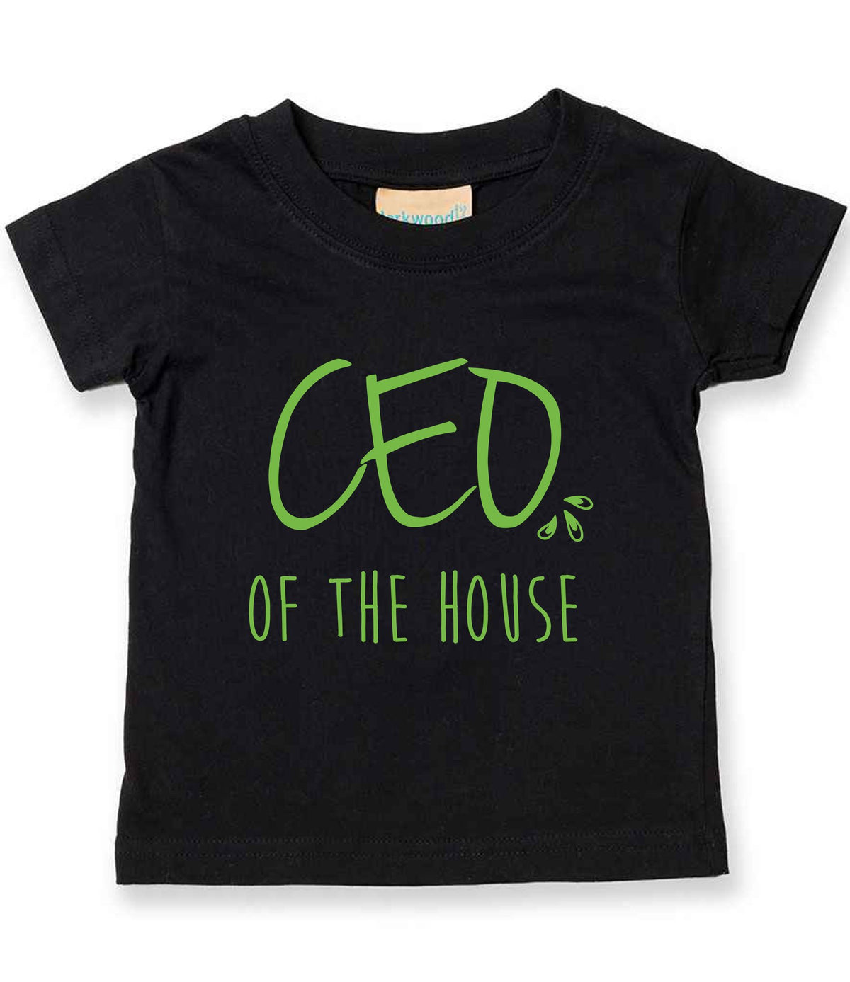 Ceo of the House – Baby T-Shirt in Black with Apple Green vinyl