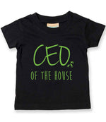 Ceo of the House – Baby T-Shirt in Black with Apple Green vinyl