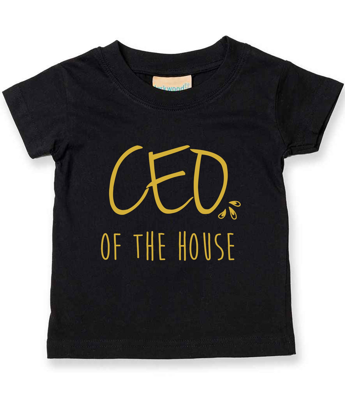 Ceo of the House – Baby T-Shirt in Black with Gold vinyl