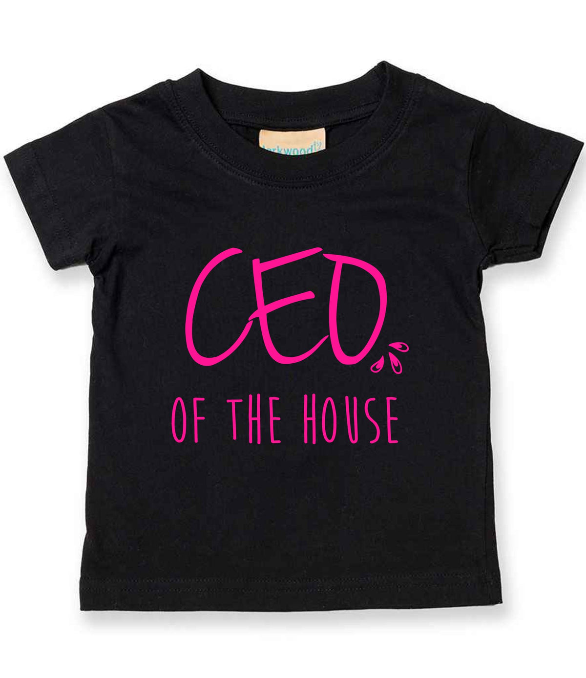 Ceo of the House – Baby T-Shirt in Black with Hot Pink vinyl