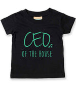 Ceo of the House – Baby T-Shirt in Black with Mint vinyl