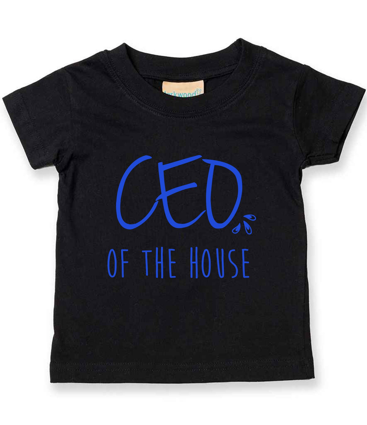 Ceo of the House – Baby T-Shirt in Black with Royal Blue vinyl