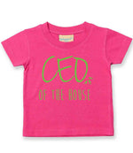 Ceo of the House – Baby T-Shirt in Fuchsia with Apple Green vinyl