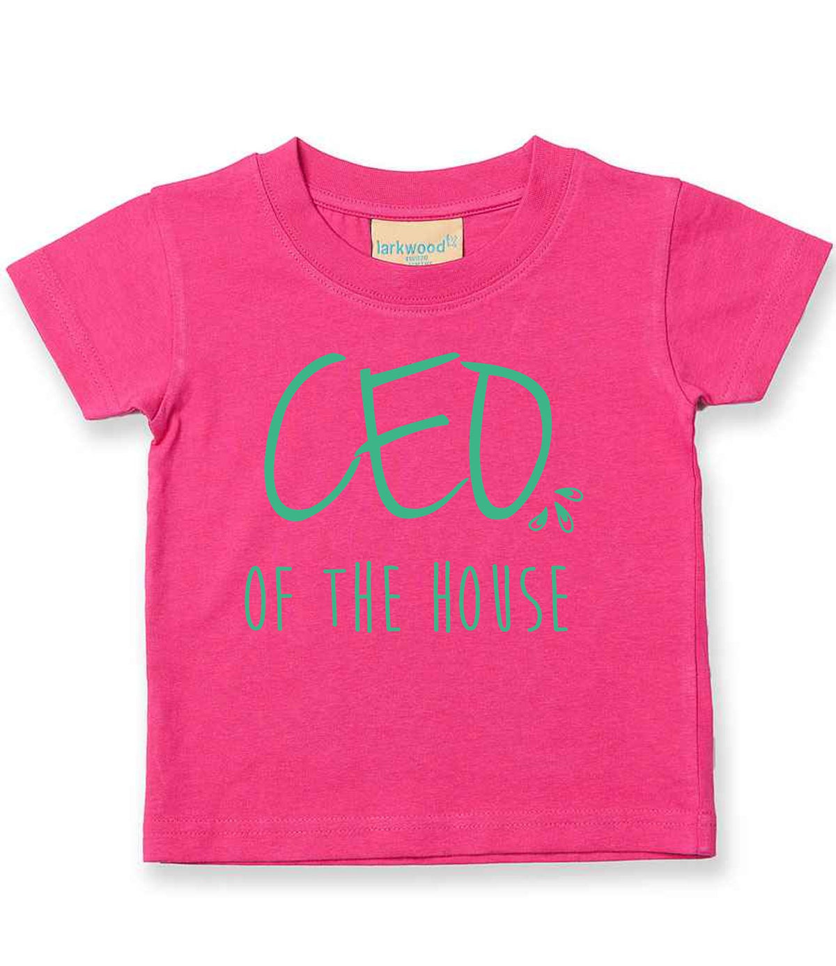 Ceo of the House – Baby T-Shirt in Fuchsia with Mint vinyl