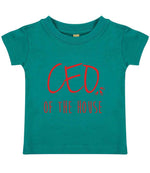 Ceo of the House – Baby T-Shirt in Jade with Red vinyl