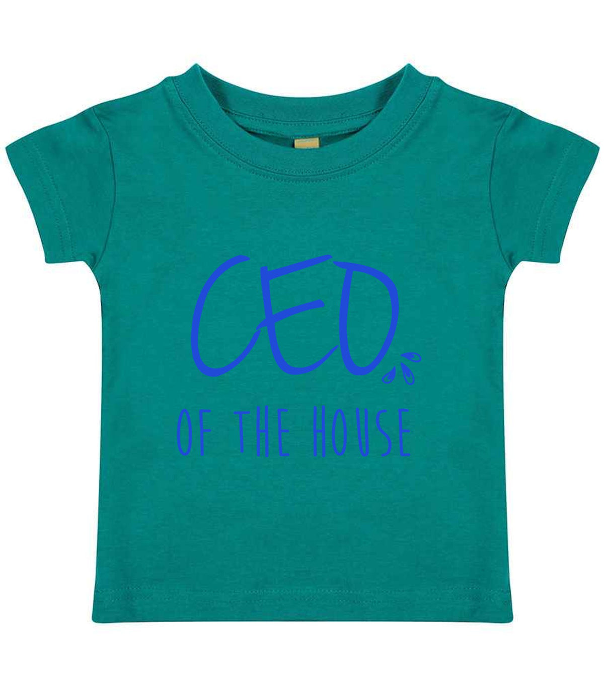 Ceo of the House – Baby T-Shirt in Jade with Royal Blue vinyl