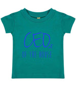 Ceo of the House – Baby T-Shirt in Jade with Royal Blue vinyl