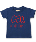 Ceo of the House – Baby T-Shirt in Navy with Red vinyl