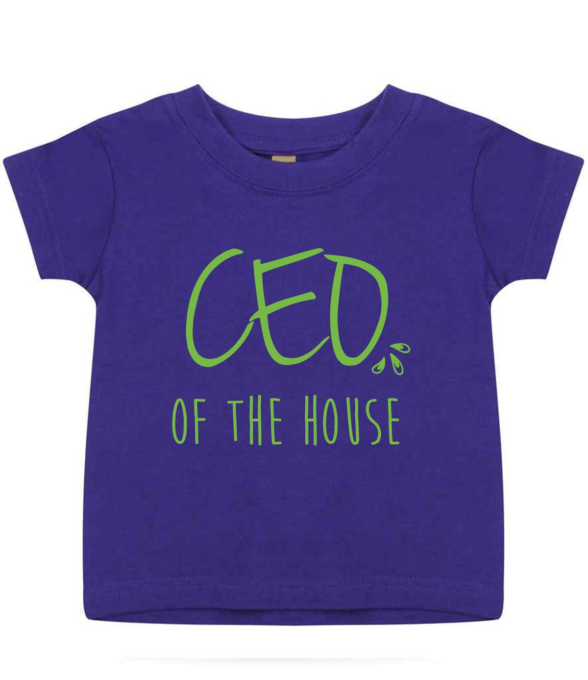 Ceo of the House – Baby T-Shirt in Purple with Apple Green vinyl