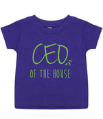 Ceo of the House – Baby T-Shirt in Purple with Apple Green vinyl