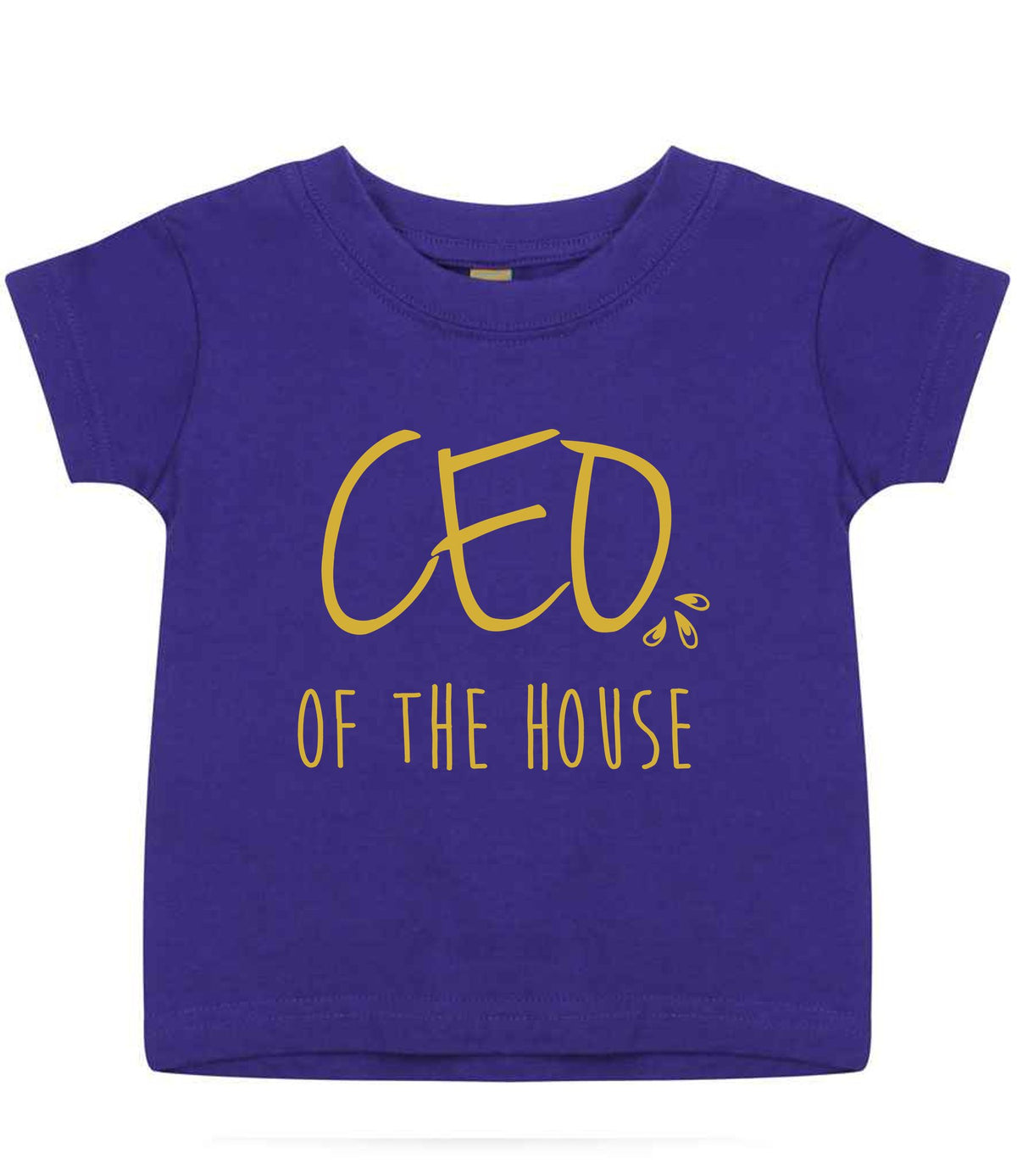 Ceo of the House – Baby T-Shirt in Purple with Gold vinyl