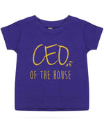 Ceo of the House – Baby T-Shirt in Purple with Gold vinyl