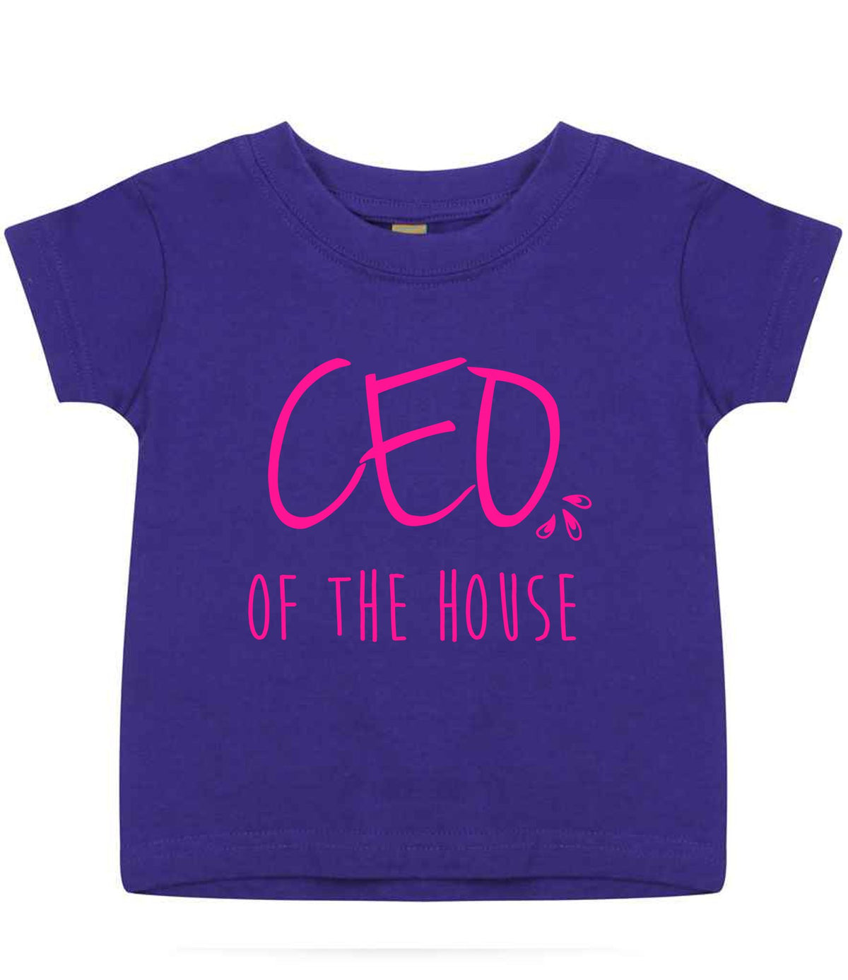 Ceo of the House – Baby T-Shirt in Purple with Hot Pink vinyl