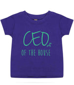 Ceo of the House – Baby T-Shirt in Purple with Mint vinyl