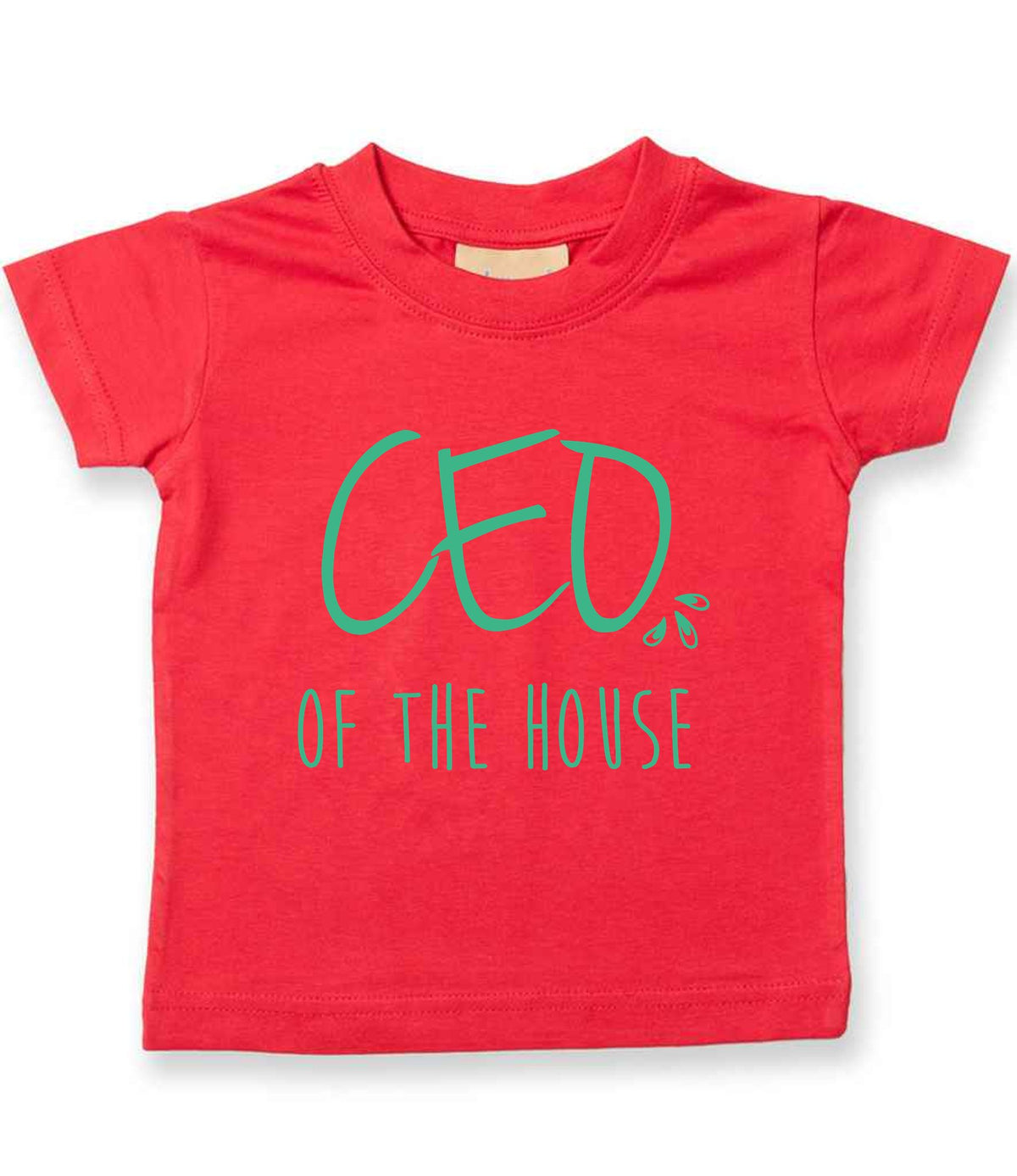 Ceo of the House – Baby T-Shirt in Red with Mint vinyl