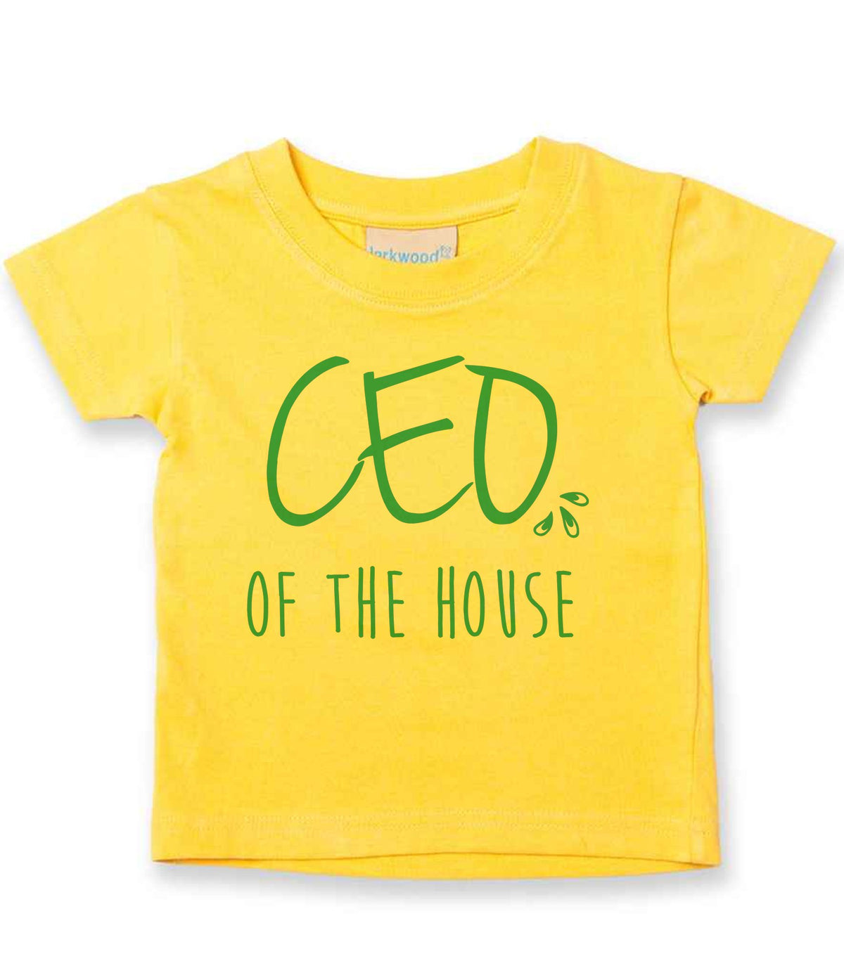 Ceo of the House – Baby T-Shirt in Sunflower with Mint vinyl