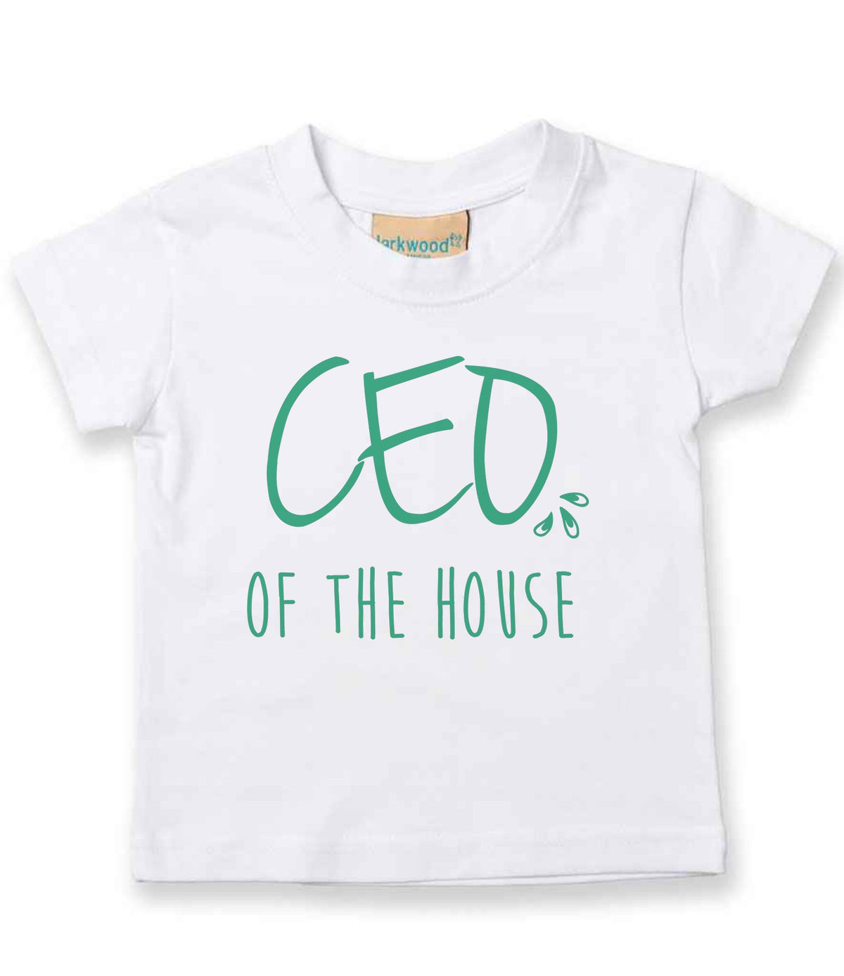 Ceo of the House – Baby T-Shirt in White with Mint vinyl