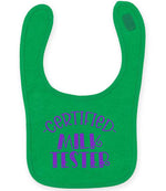 Certified Milk Tester – Larkwood Baby/Toddler Bib in Kelly Green with Purple vinyl