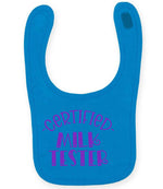 Certified Milk Tester – Larkwood Baby/Toddler Bib in Sapphire Blue with Purple vinyl