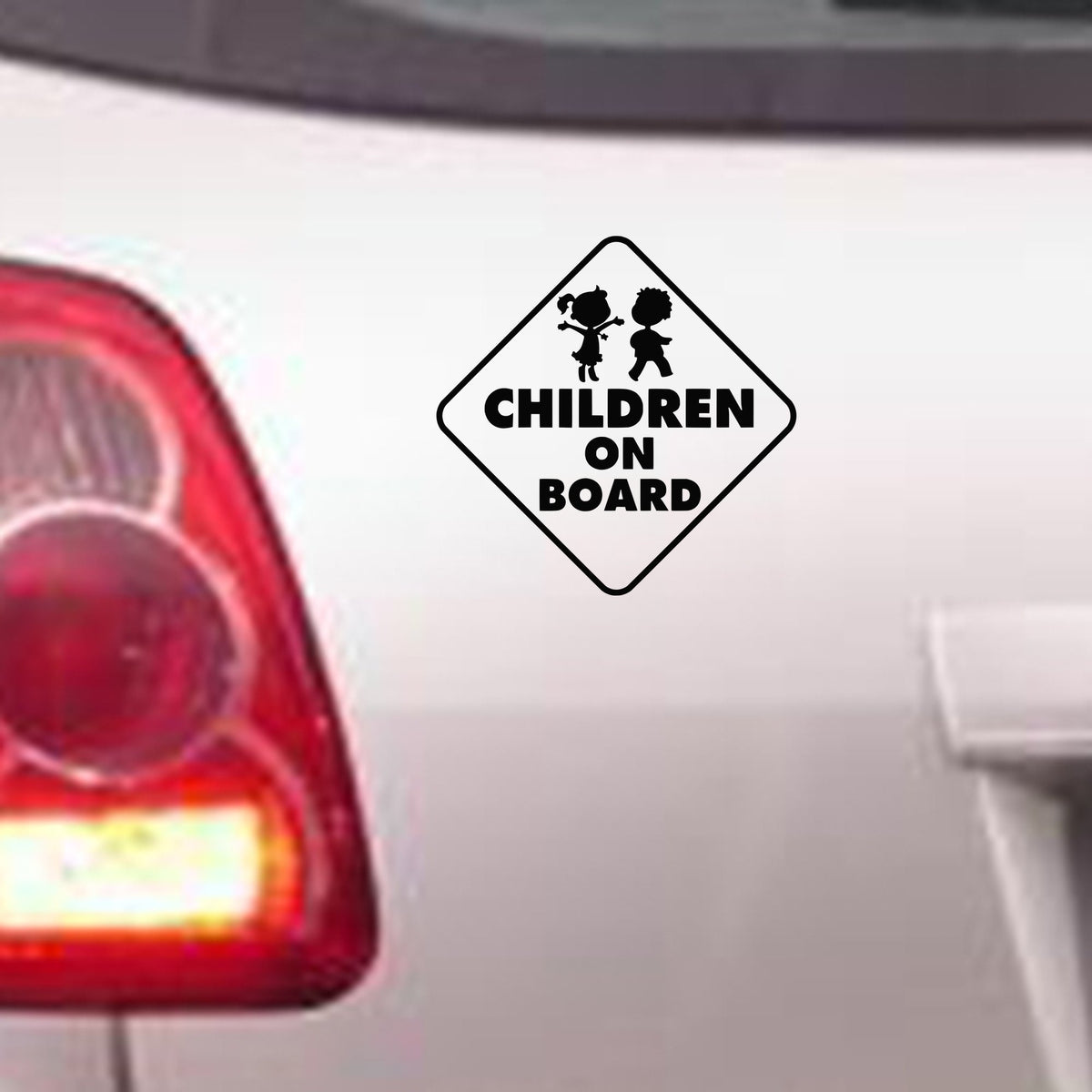 Children on Board bumper sticker in standard