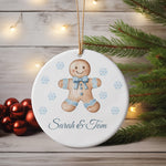 Christmas Decoration Gingerbreadman – Ceramic Hanging Decoration, personalised with your own text