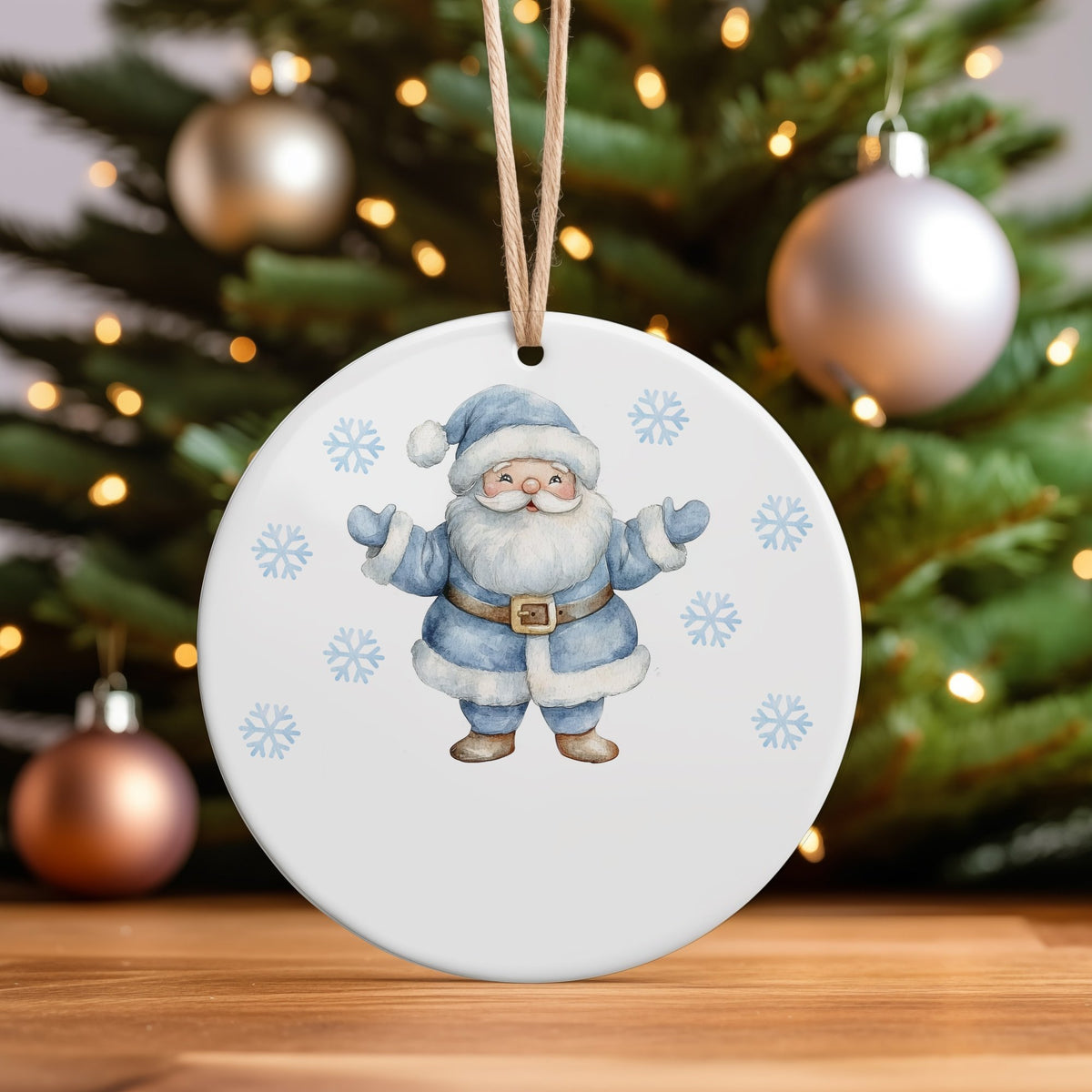 Christmas Decoration Santa ceramic hanging decoration in standard