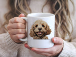 Cockapoo Dog Portrait standard mug in white
