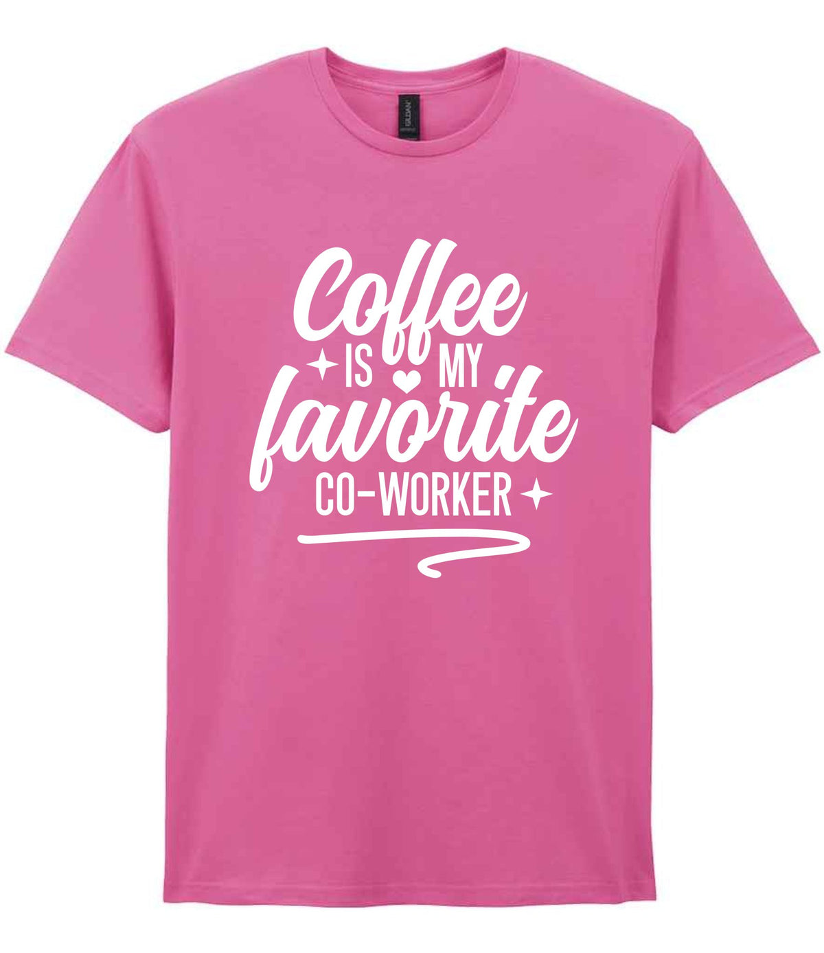 T-shirt piece of the Coffee Is My Favourite Co-worker Matching Set: Mug, Coaster & T-shirt in Azalea