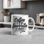 Mug piece of the Coffee Is My Favourite Co-worker Matching Set: Mug, Coaster & T-shirt in Navy